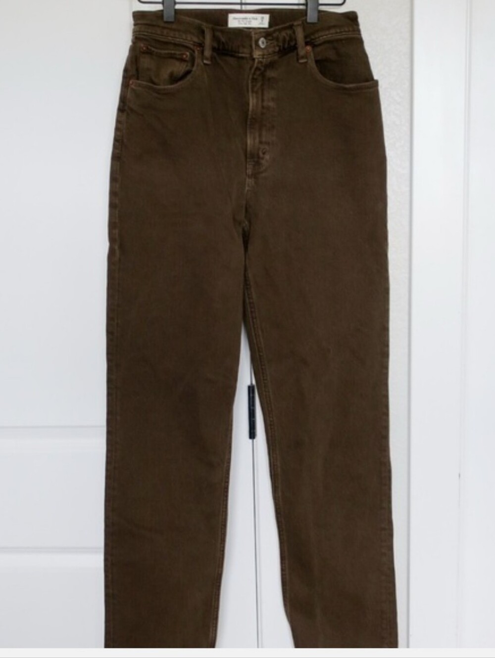 Abercrombie & Fitch 90's Straight Ultra High-Rise Brown Jeans